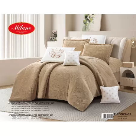 Comforter Firooza Milk Flannel 11 pcs Set Comforter Firooza Milk Flannel 11 pcs Set